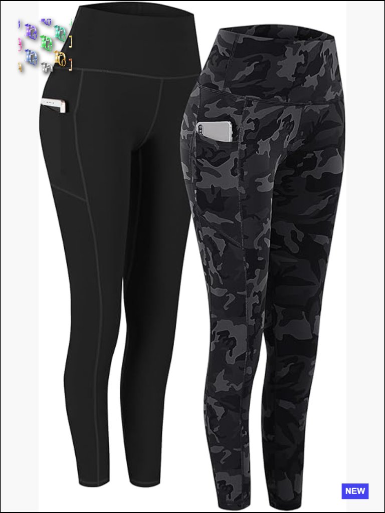High Waist Yoga Leggings With Pockets Tummy Control Workout Running